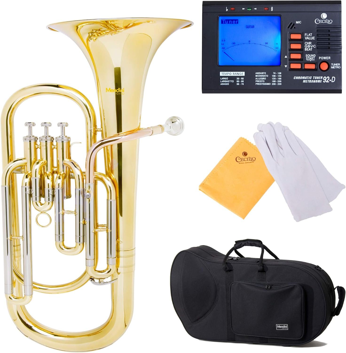 Student-Friendly Bb Baritone Horn with Stainless Steel Pistons
