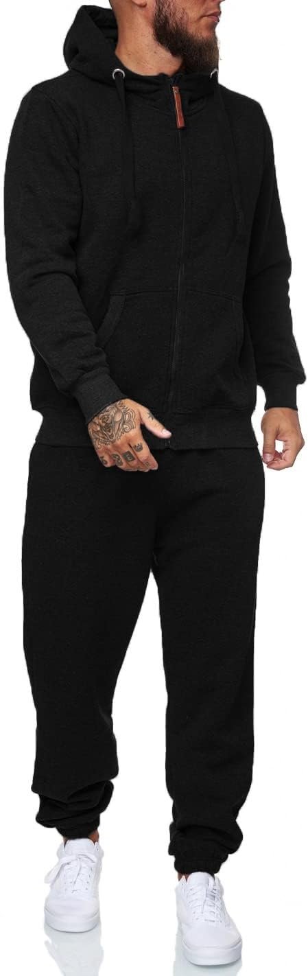 Stay Comfortable All Day: Men's Athletic Tracksuit Set