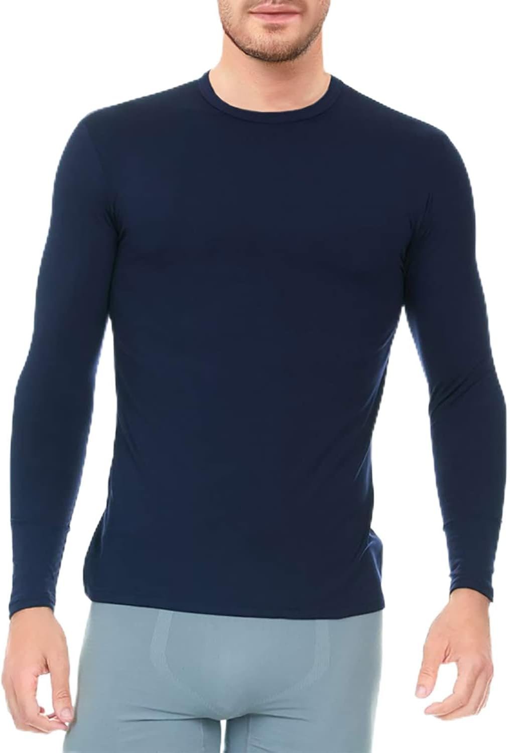 Stay Warm in Style: Men's V-Neck Thermal Top