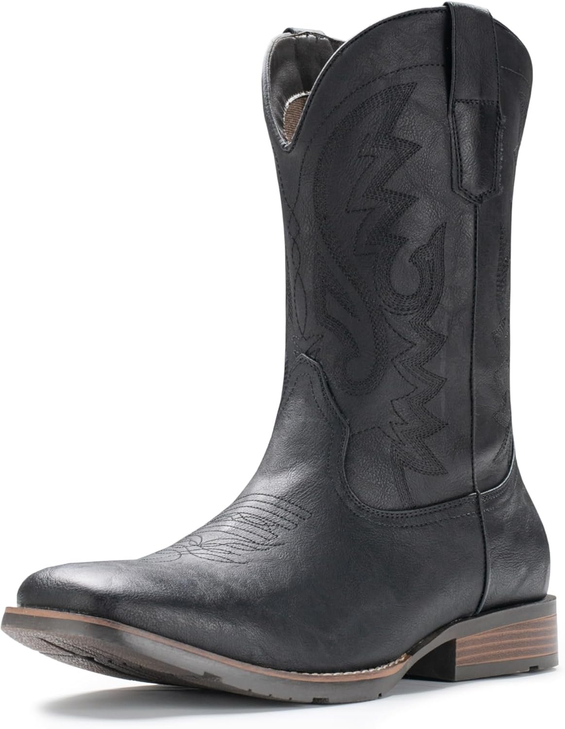 Men's Wide Toe Cowboy Boots - Classic Comfort & Style