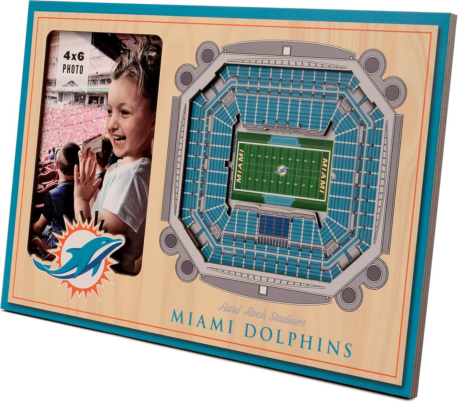 3D Hard Rock Stadium Frame for Dolphins Fan Photos