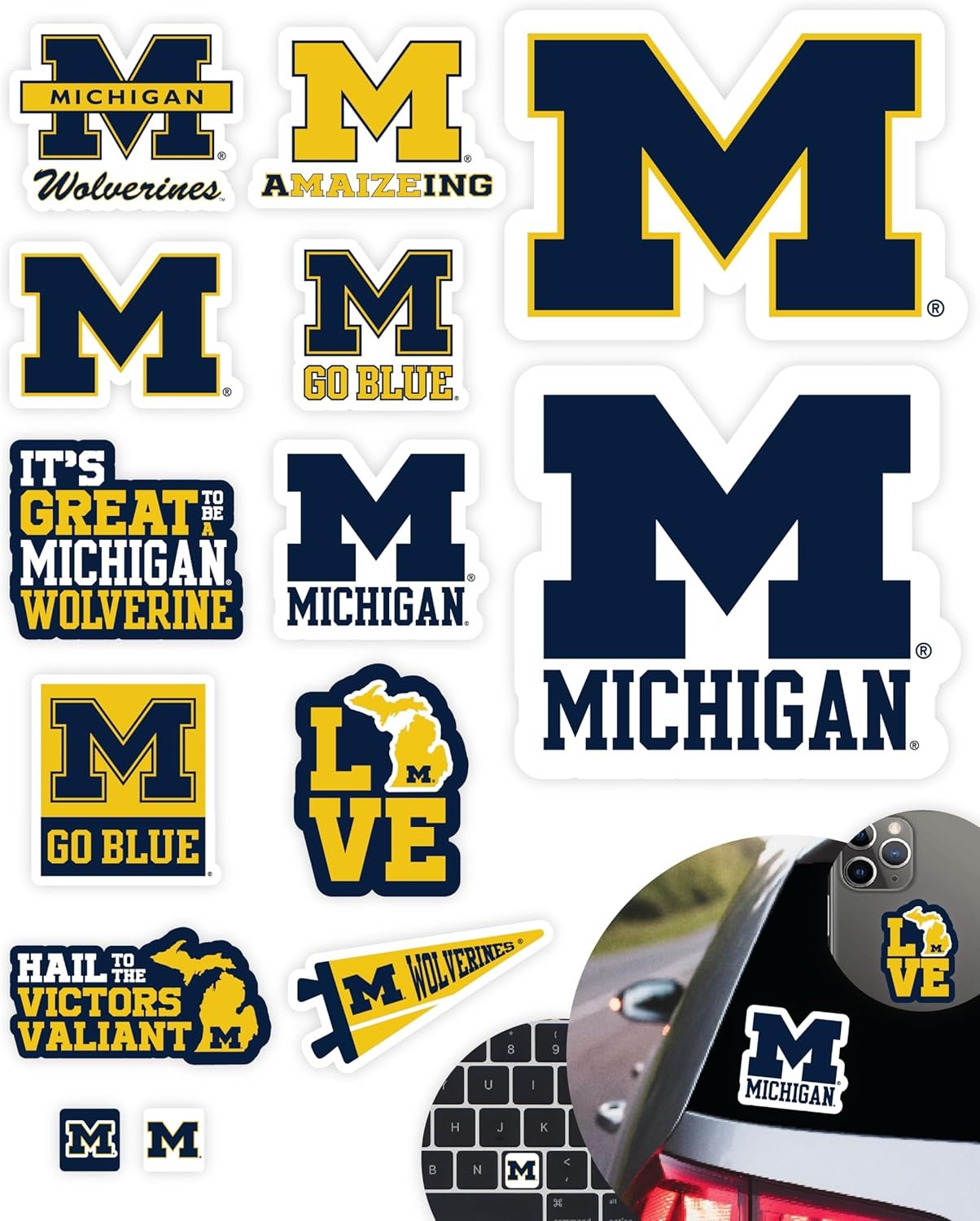Show Your Pride with Michigan Wolverines Stickers!