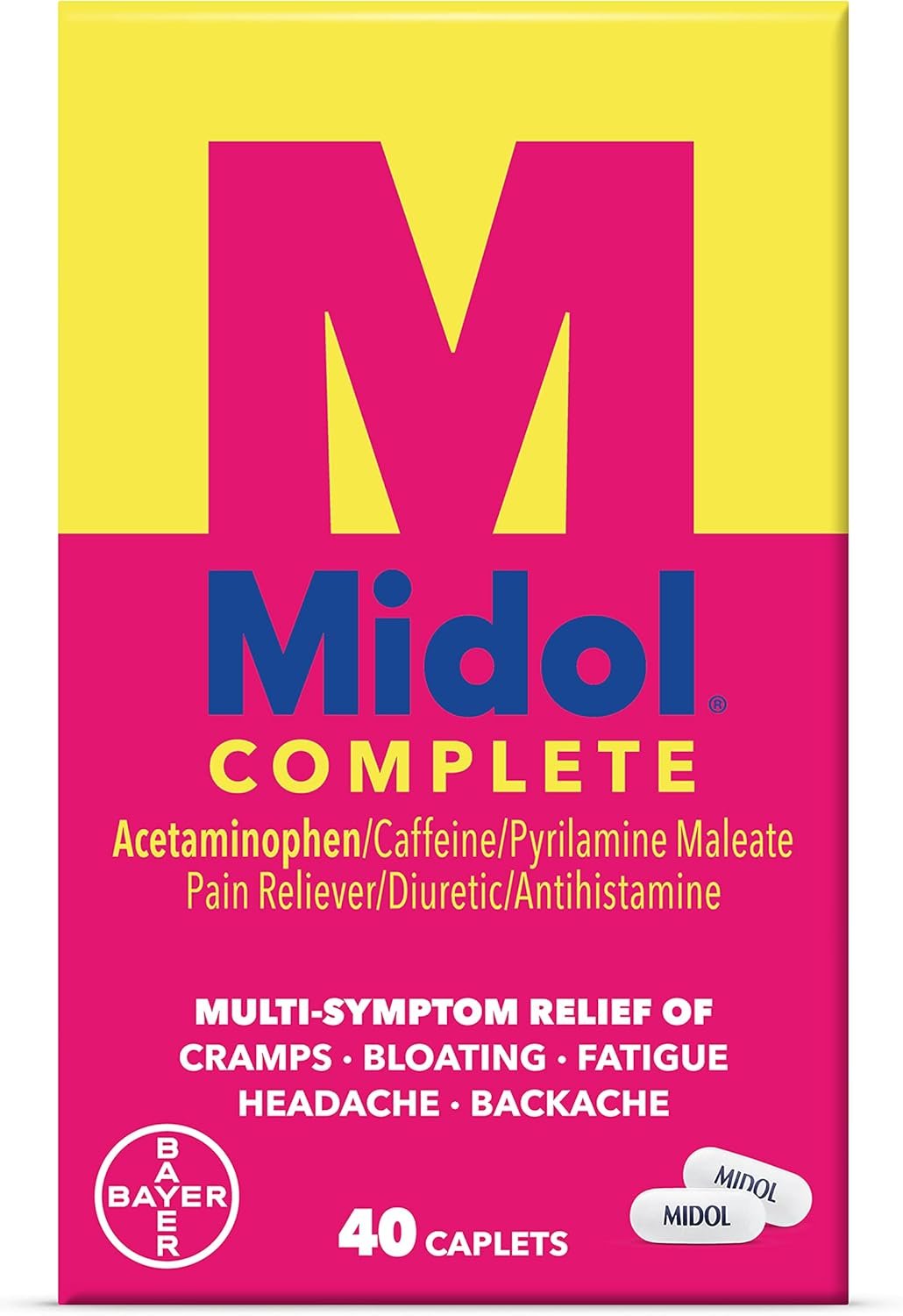 Midol Complete Pain Relief Caplets for Menstrual Relief