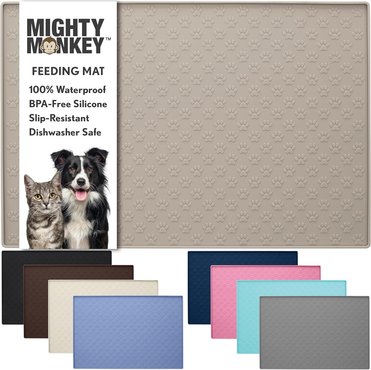 Mighty Monkey Spill-Proof Pet Feeding Mat