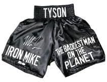 Mike Tyson Signed 'Baddest Man' Boxing Trunks with JSA Authentication