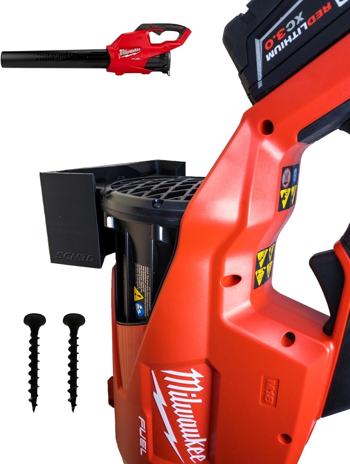 Space-Saving Wall Mount for Milwaukee M18 Leaf Blower