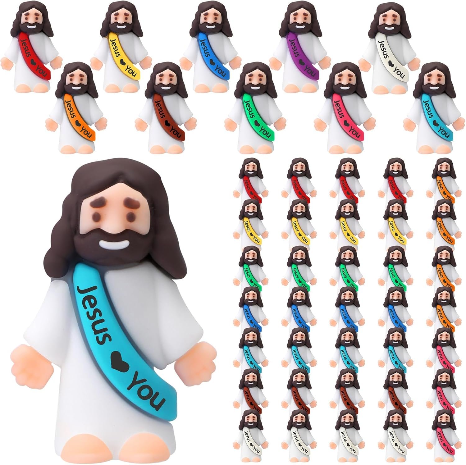 50 Mini Jesus Figures for Hide-and-Seek Faith Fun