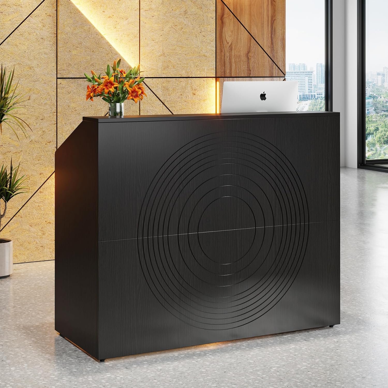Modern Reception Desk with Counter: Professional Workspace for Any Business