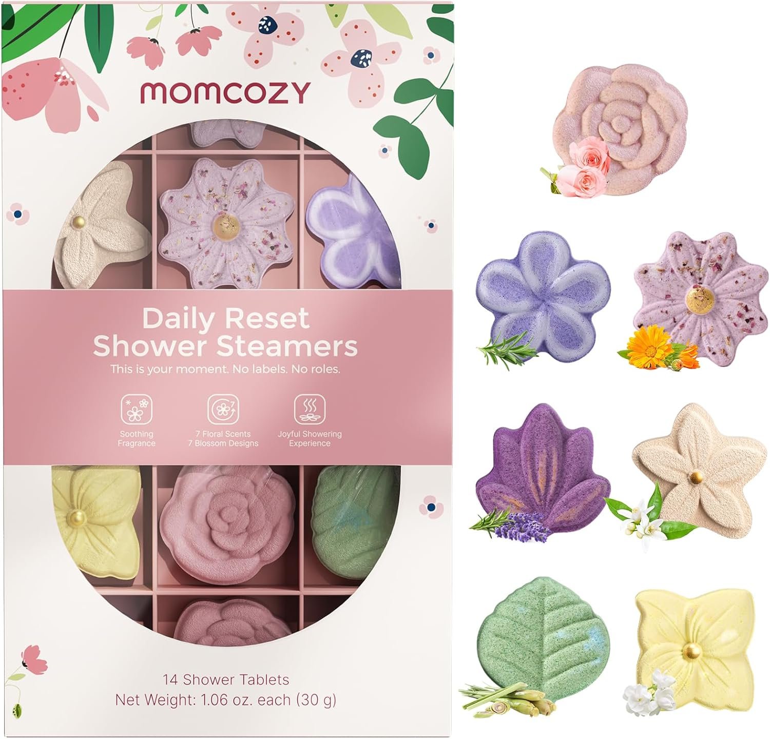 Momcozy Shower Steamers - Floral & Relaxing Gift Set