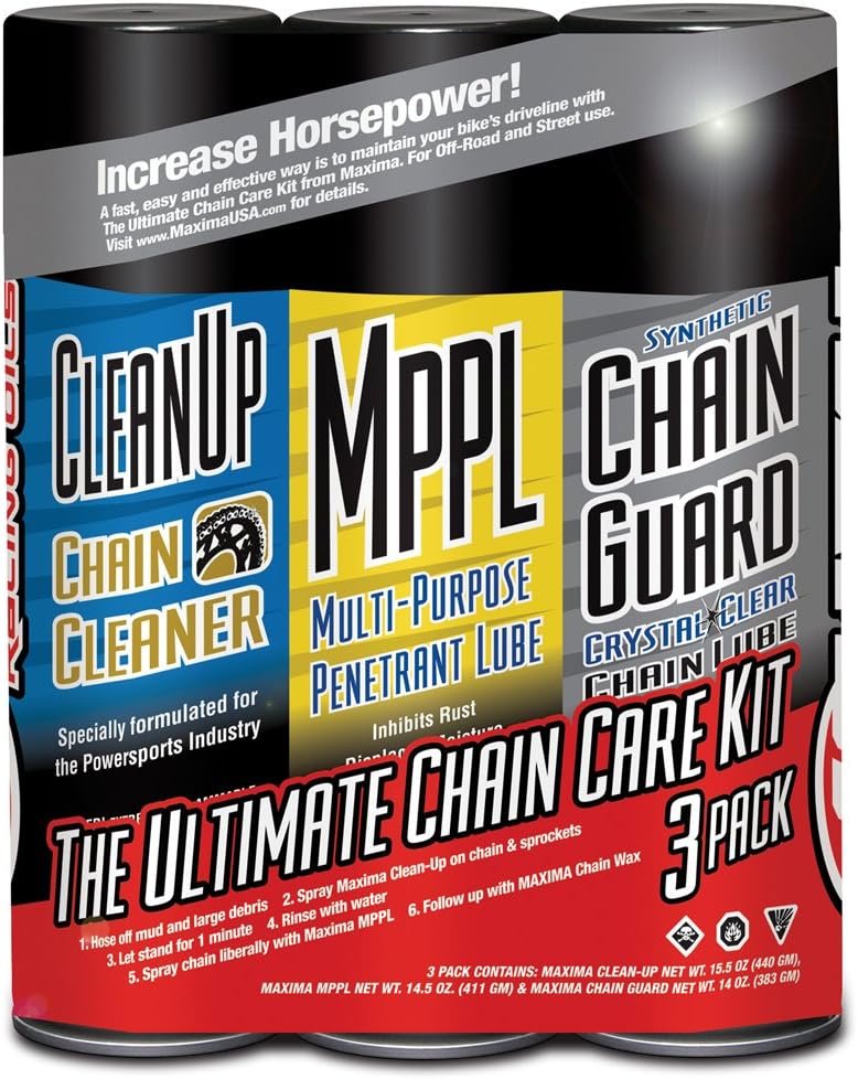 Complete Motorcycle Chain Care Kit: Clean, Protect & Lubricate