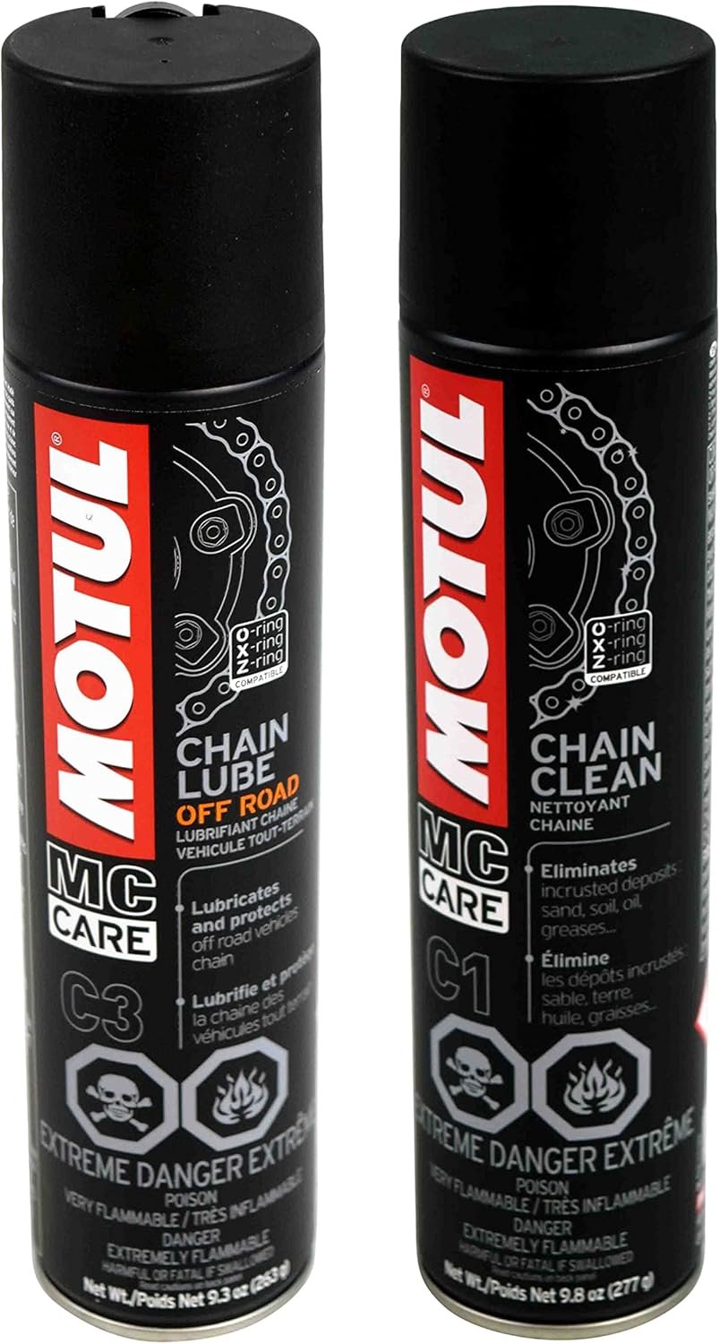 Keep Your Chain Clean & Smooth - Motul Motorcycle Care Set