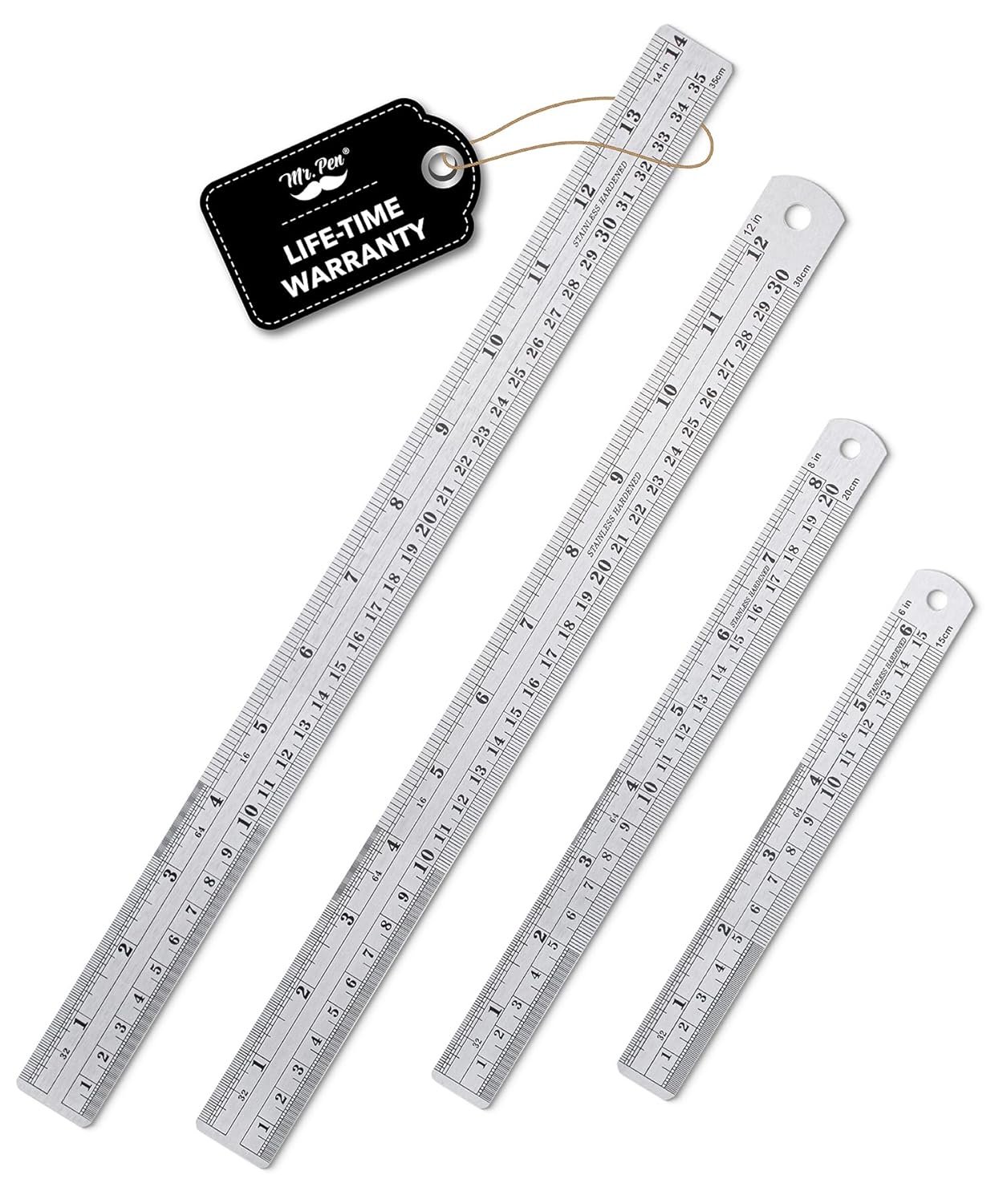 Precision Metal Rulers - Perfect for School and Home