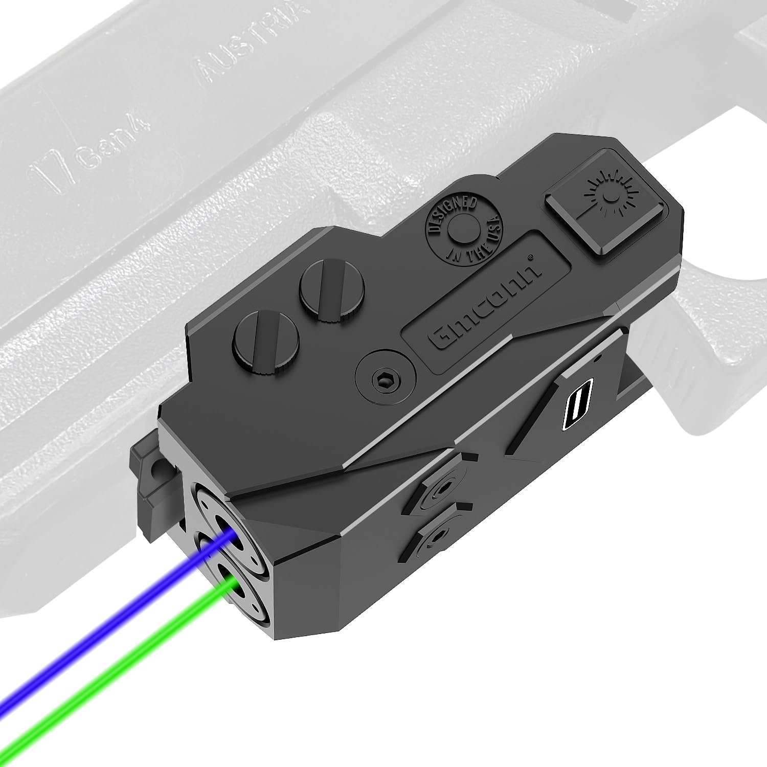 Multi-Color Low Profile Laser Sight for Pistols