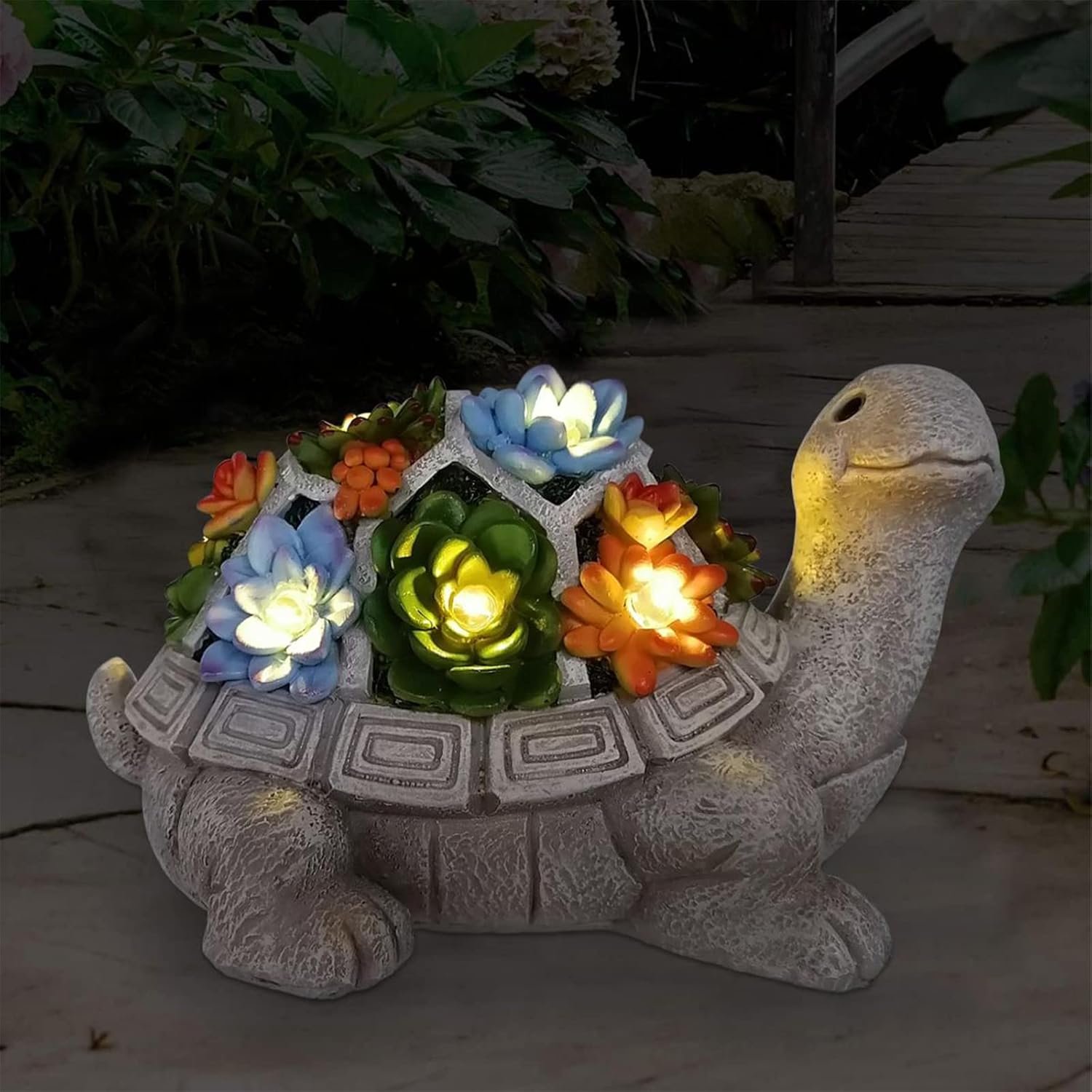 Charming Nacome Solar Turtle Garden Statue