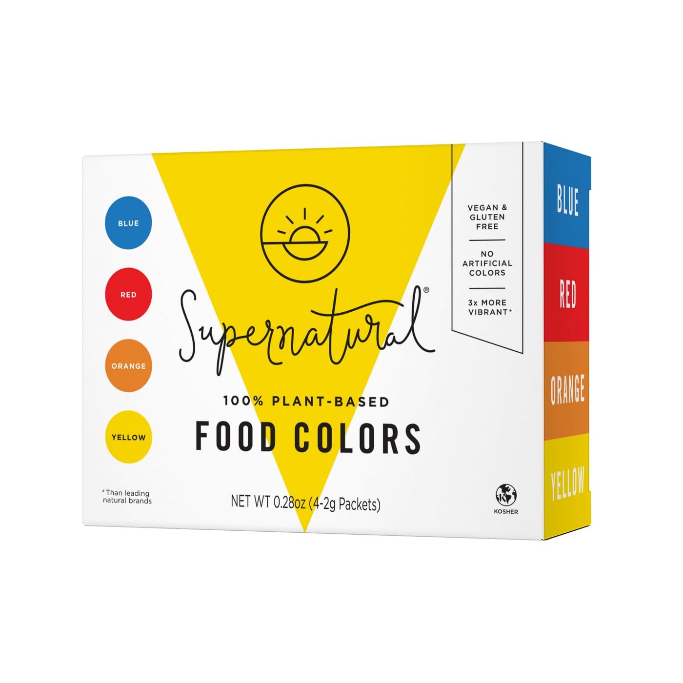 Natural Food Dye Powders - 4 Colors for Vibrant Baking & Crafting