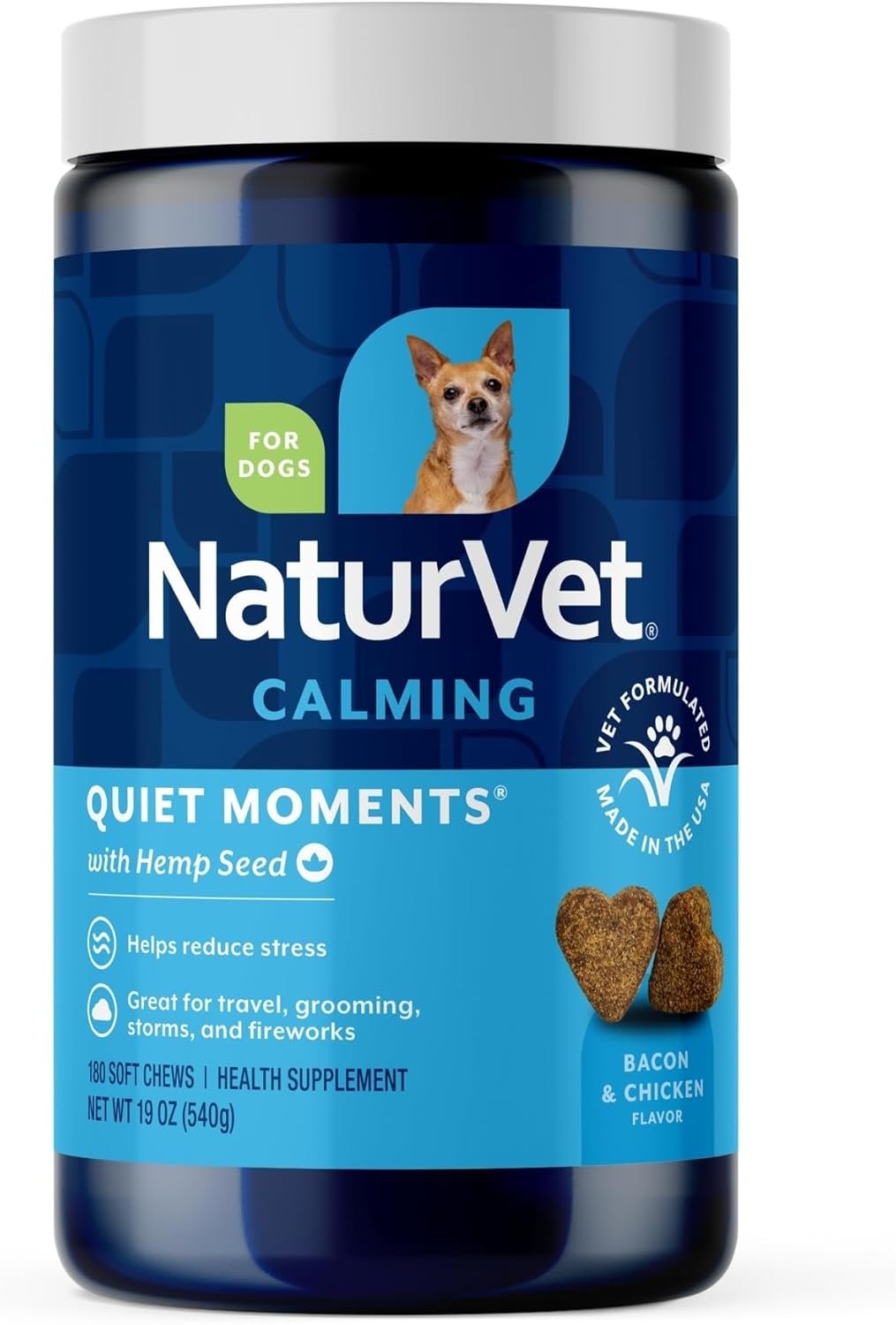 Natural Calm for Anxious Dogs: Quiet Moments Plus Hemp Supplement