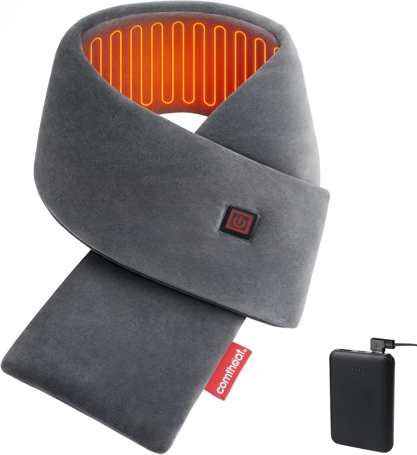 Neck Pain Relief & Warmth: Heated Scarf with 5000mAh Battery