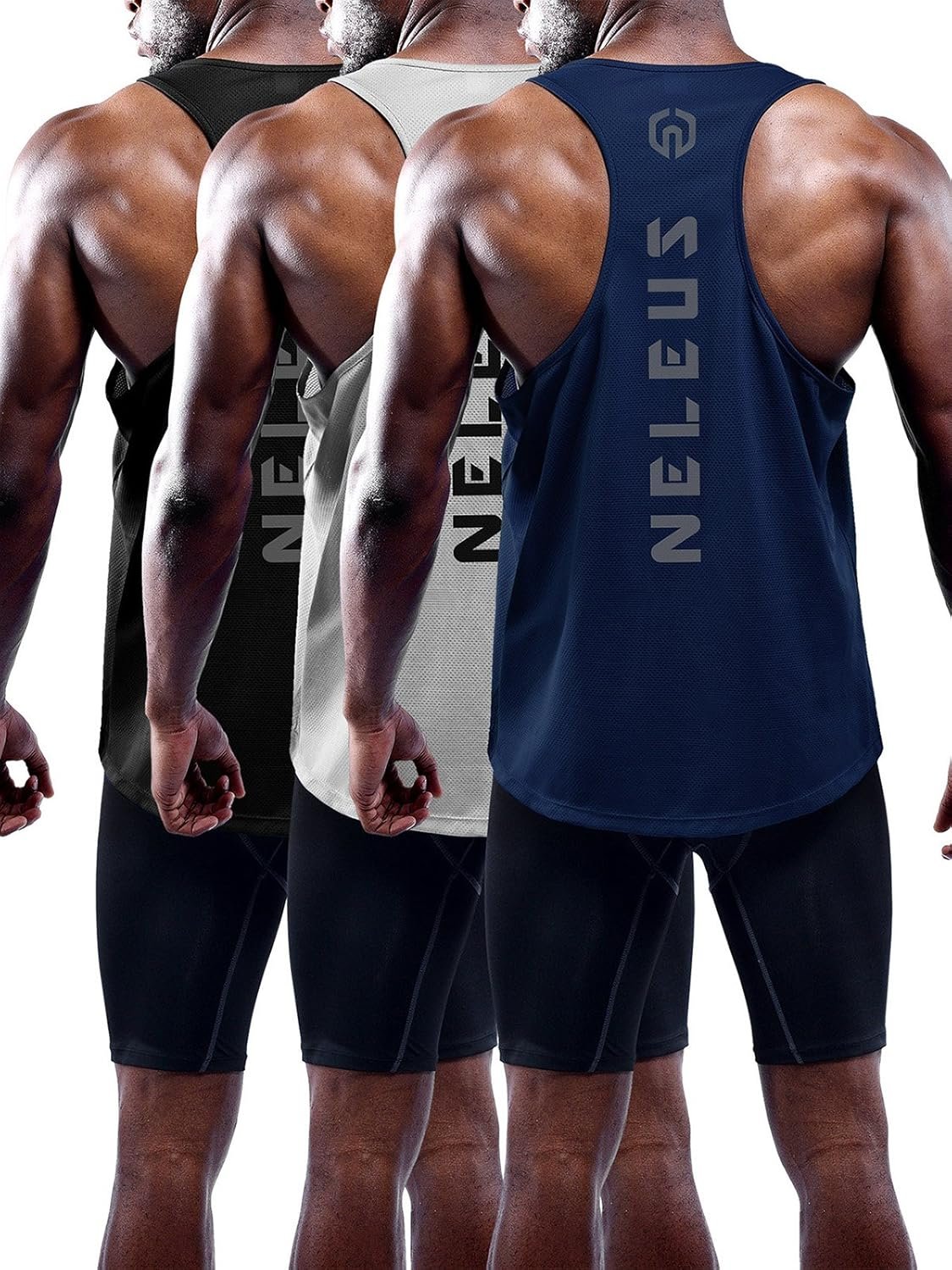 Stay Cool & Dry: Neleus 3-Pack Muscle Tank Top