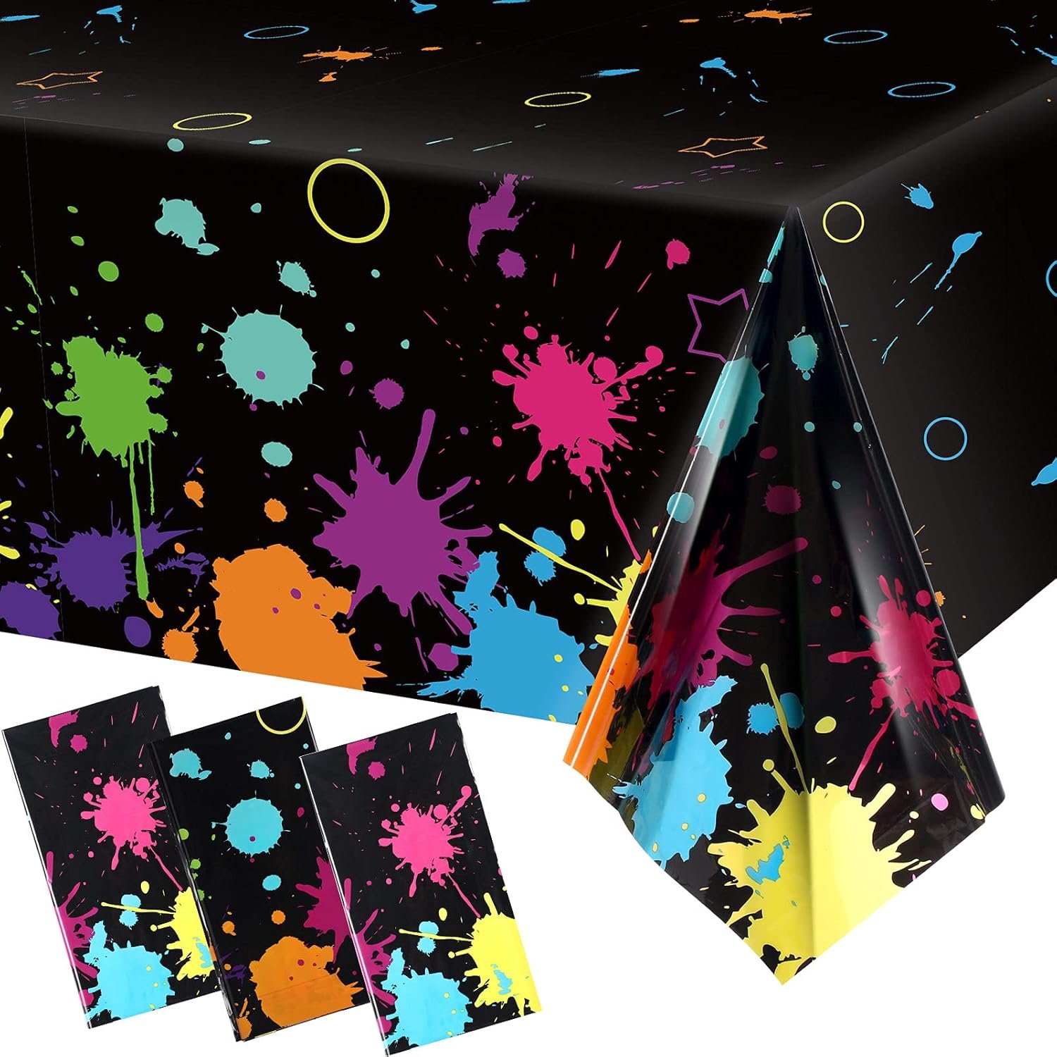 Eye-Catching Neon Tablecloths for Glow Party Decor
