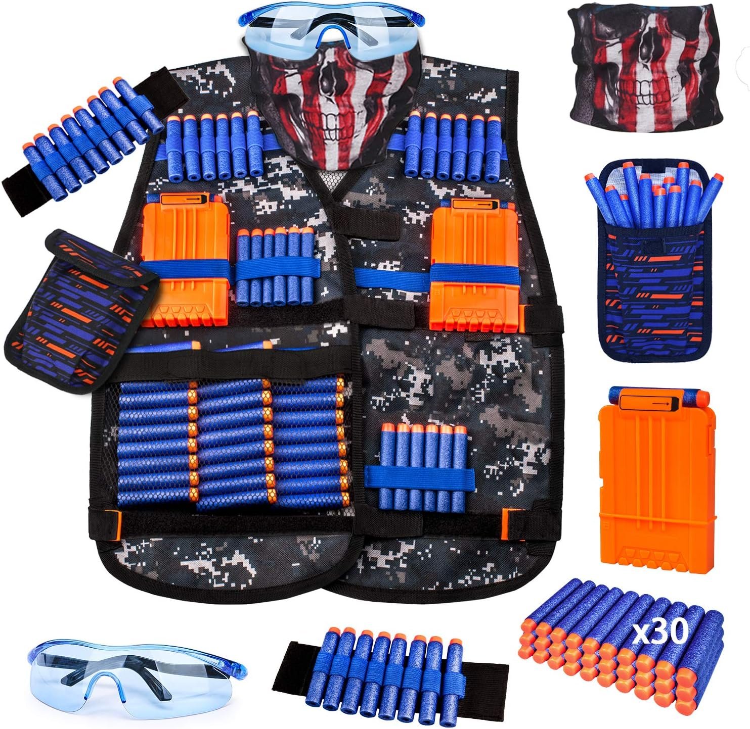 Nerf Battle Gear: Kids Tactical Vest Kit with Darts & Mask
