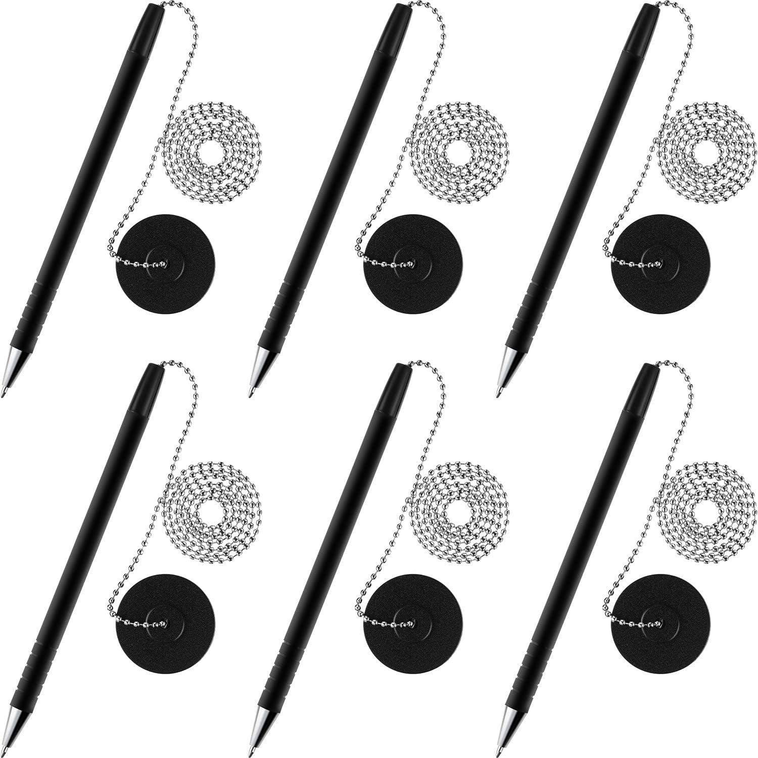 Never Lose Pens: Adhesive Chain Secure Holders (6-Pack)