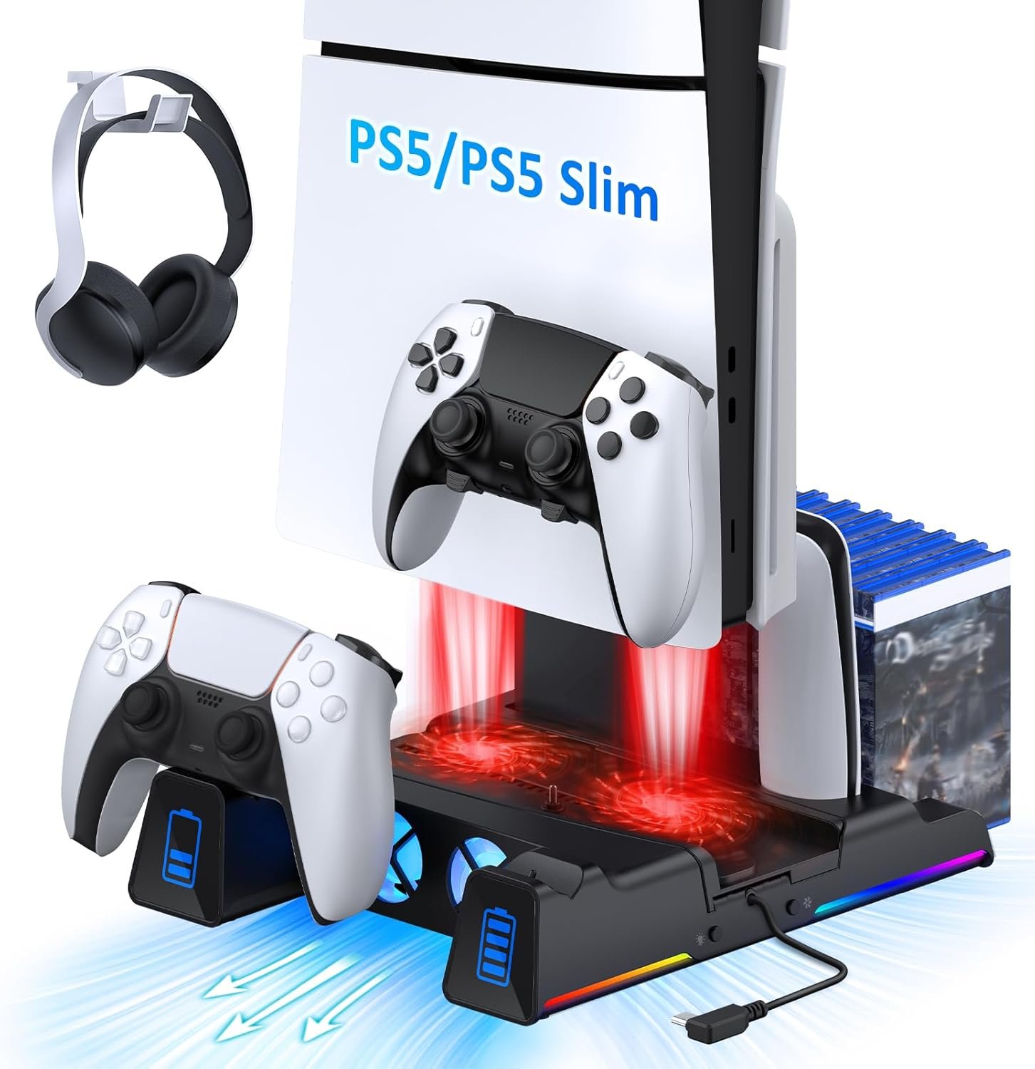 NexiGo PS5 Cooling & Charging Stand