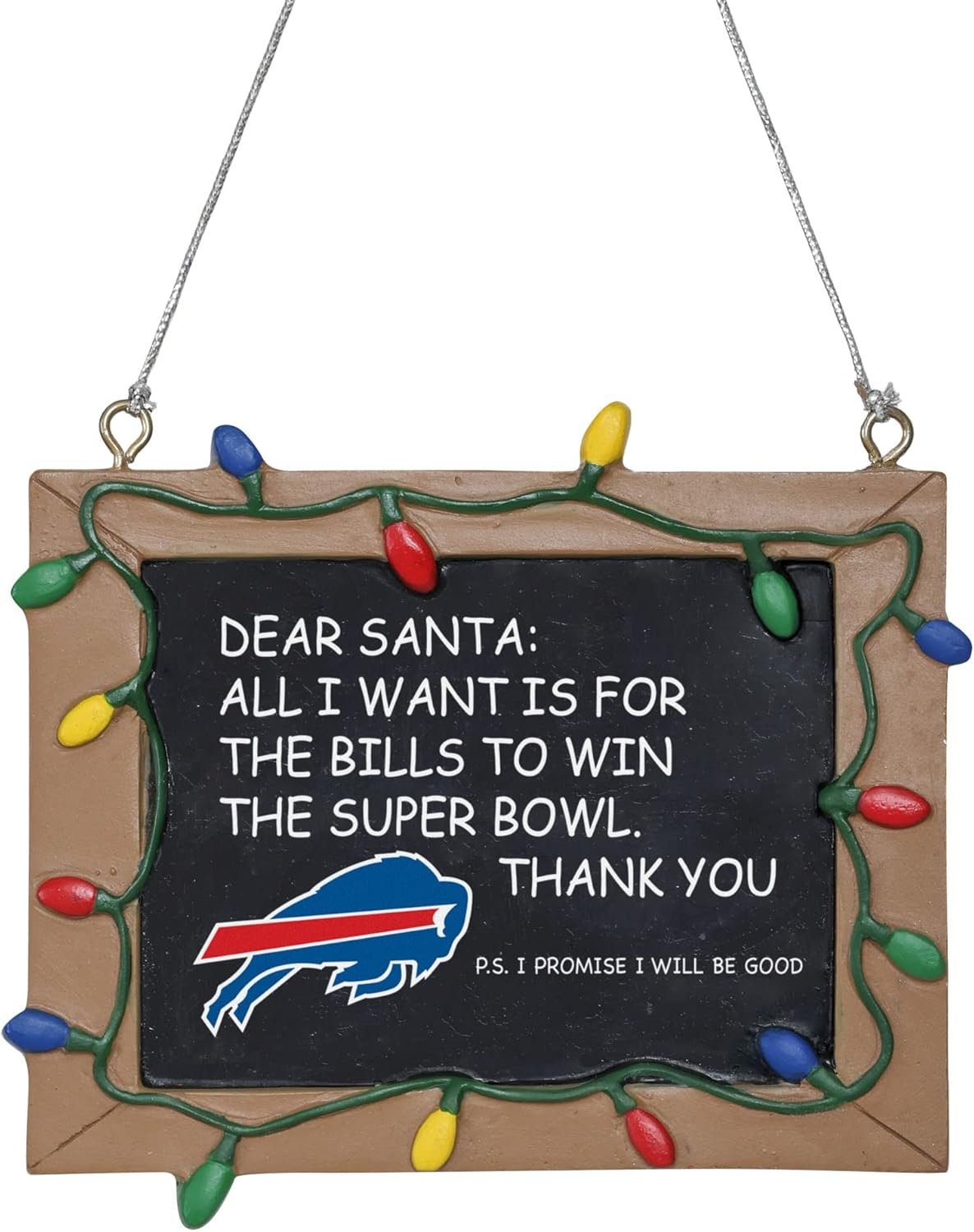 NFL Fan Christmas Chalkboard Ornament - Team Spirit Display