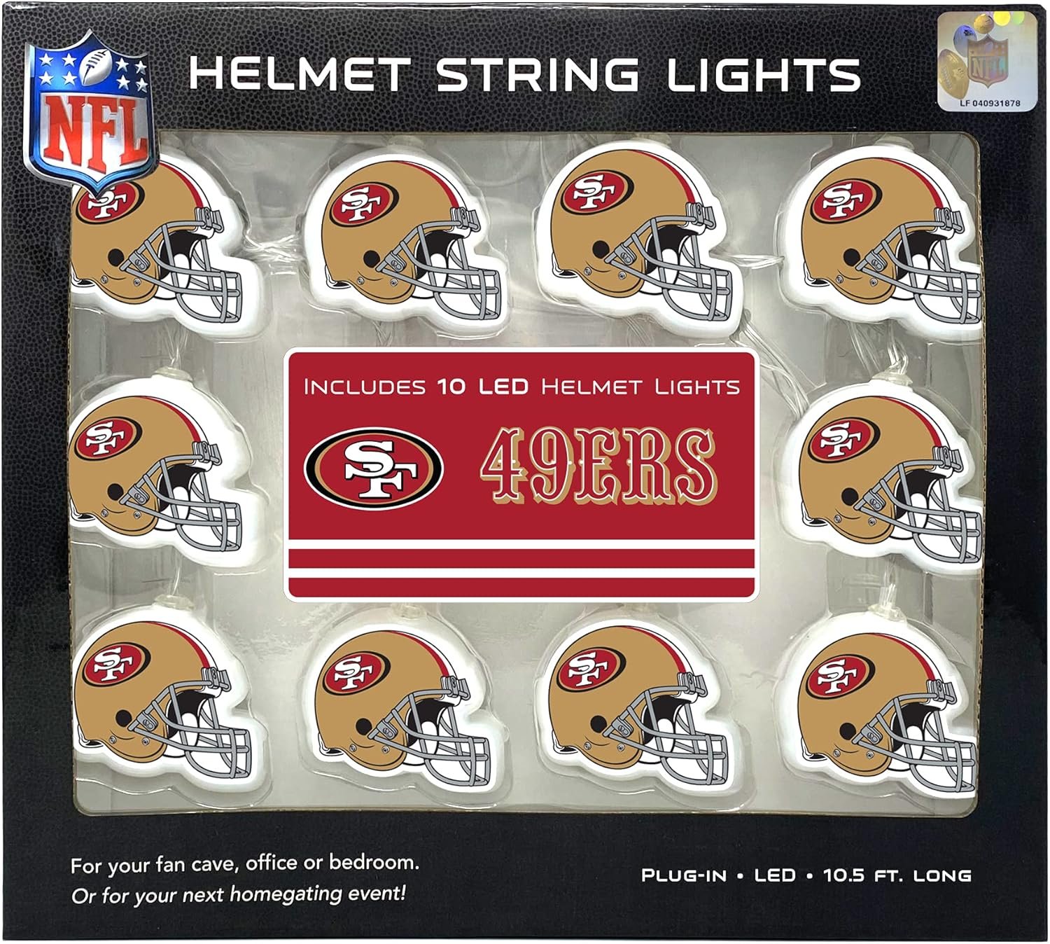 NFL Helmet String Lights - Game Day Fan Cave Ambiance