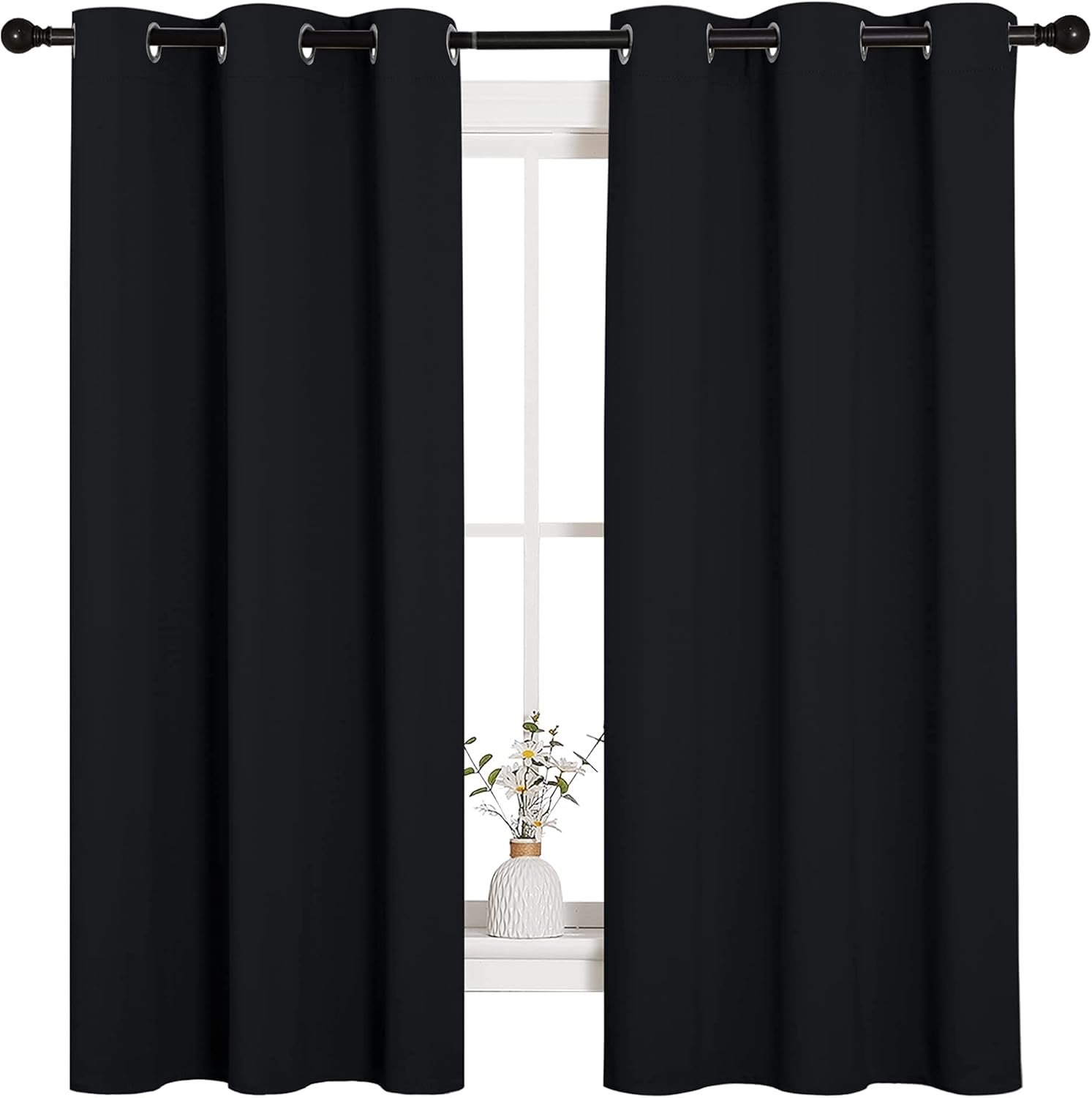 Stay Cozy with NICETOWN Pitch Black Blackout Curtains