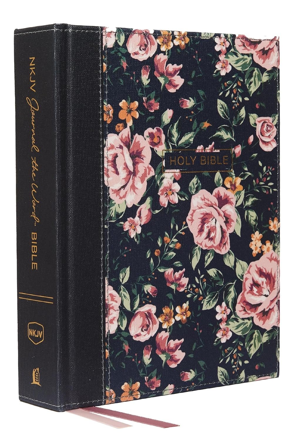 NKJV Gray Floral Journaling Bible: Notes, Art & Reflection