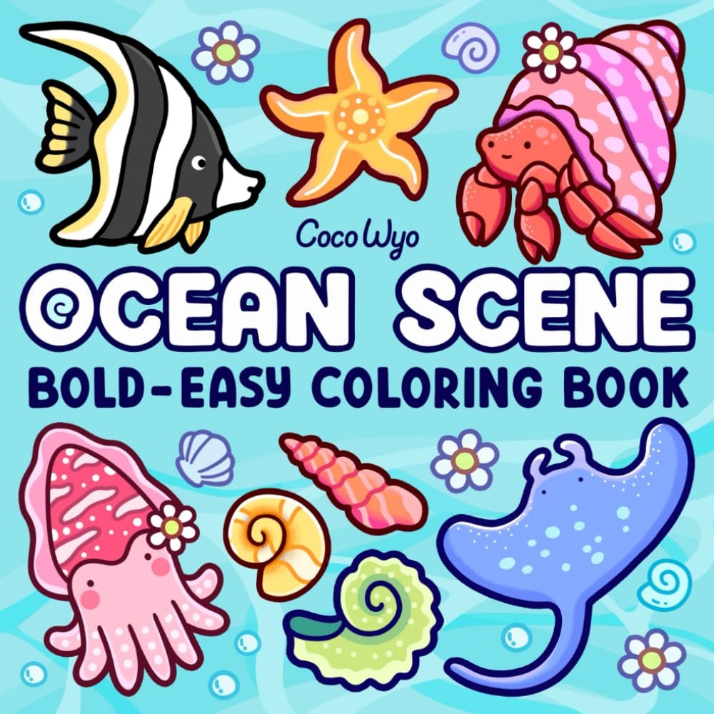 Ocean Scene Coloring Book for Relaxation and Fun