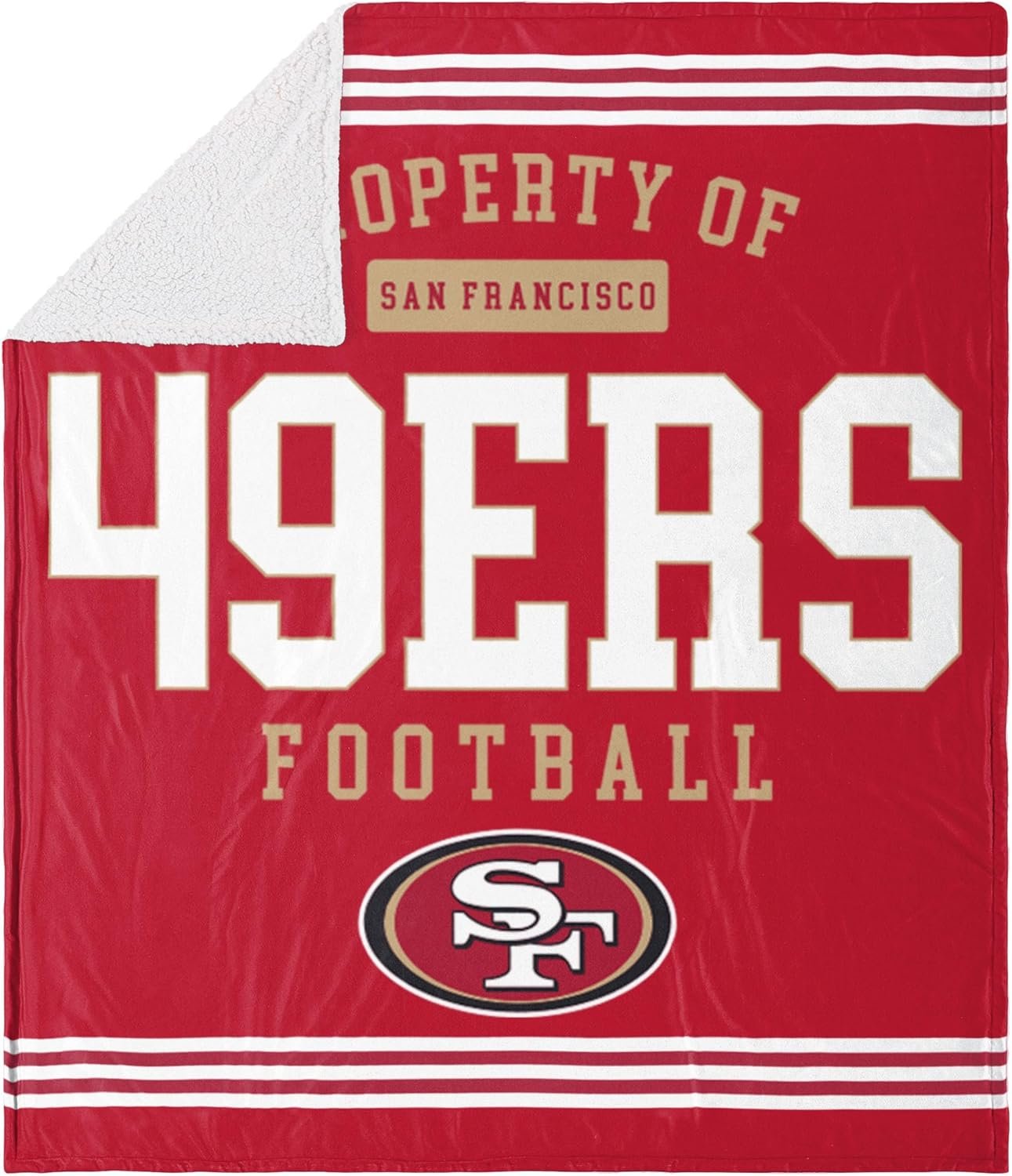 Official NFL Team Logo Sherpa Fleece Blanket