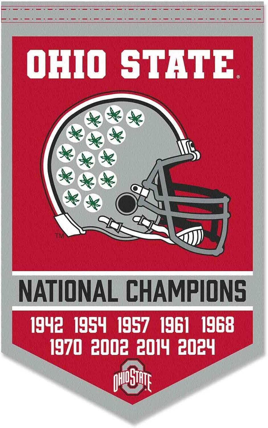 Buckeyes 9x National Champs Victory Banner