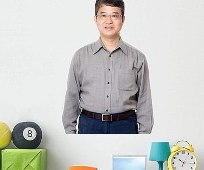 Old Asian Man Wall Decal