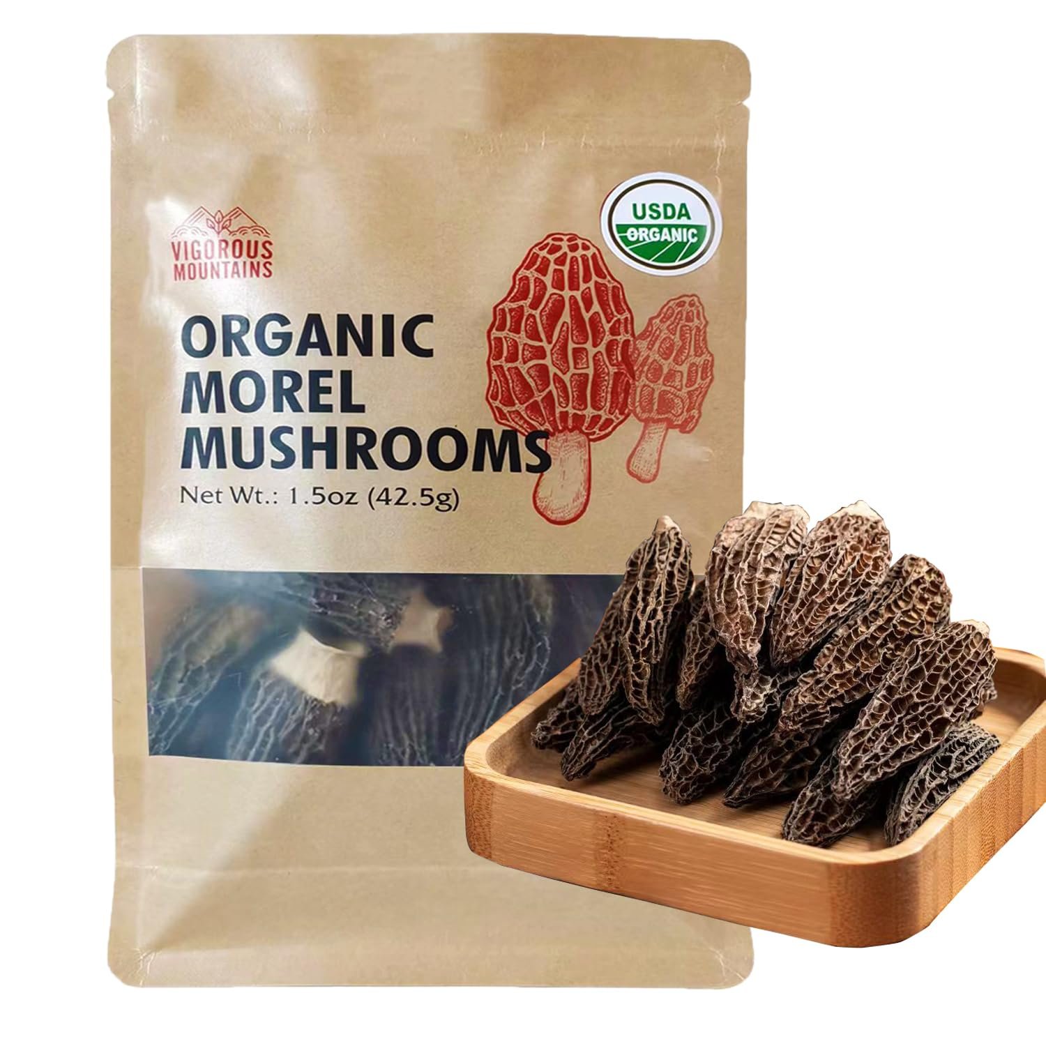 Premium Organic Dried Morel Mushrooms with Rich Aroma