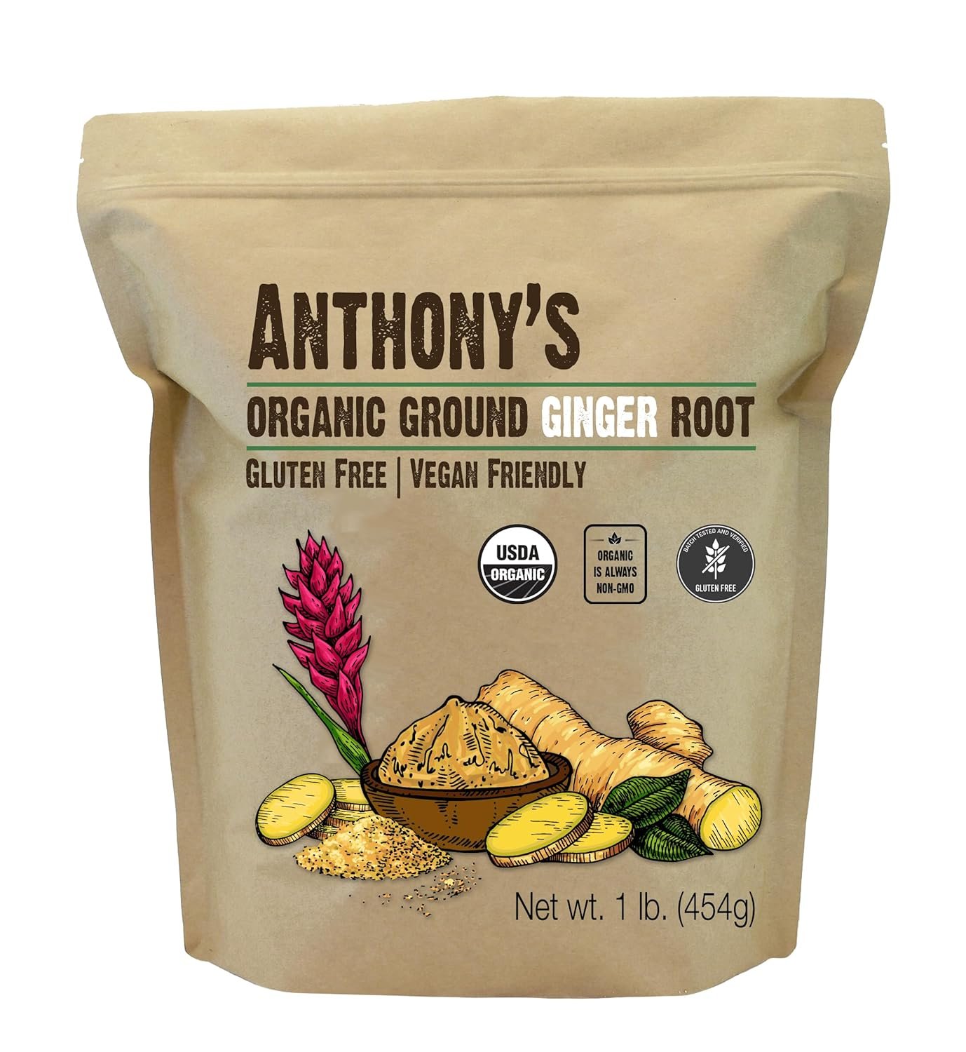 Organic Ground Ginger – 1lb Flavor & Health Kick