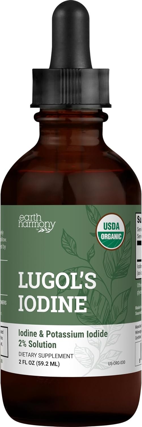 Organic Lugol's Iodine Drops for Thyroid & Metabolism Boost