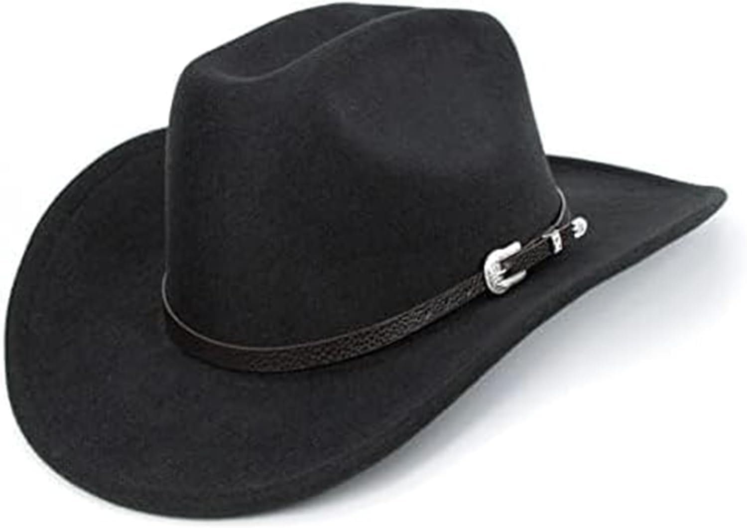 Packable Western Cowboy Fedora with Buckle Belt