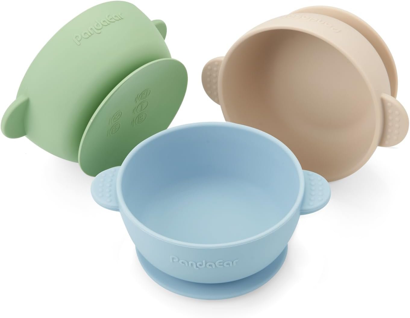 PandaEar Baby Bowls with Suction - 3 Pack