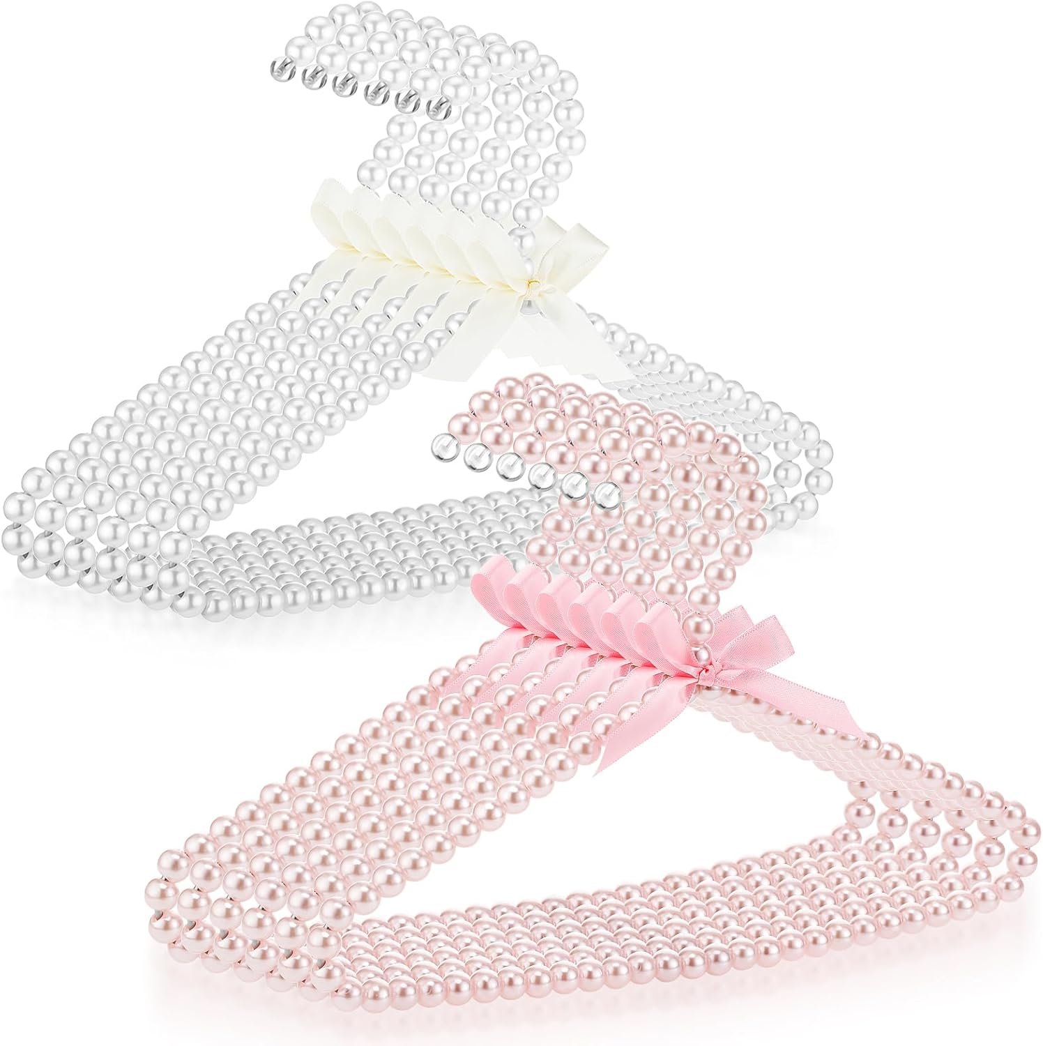 Charming Pearl Beaded Hangers for Kids & Baby Clothes