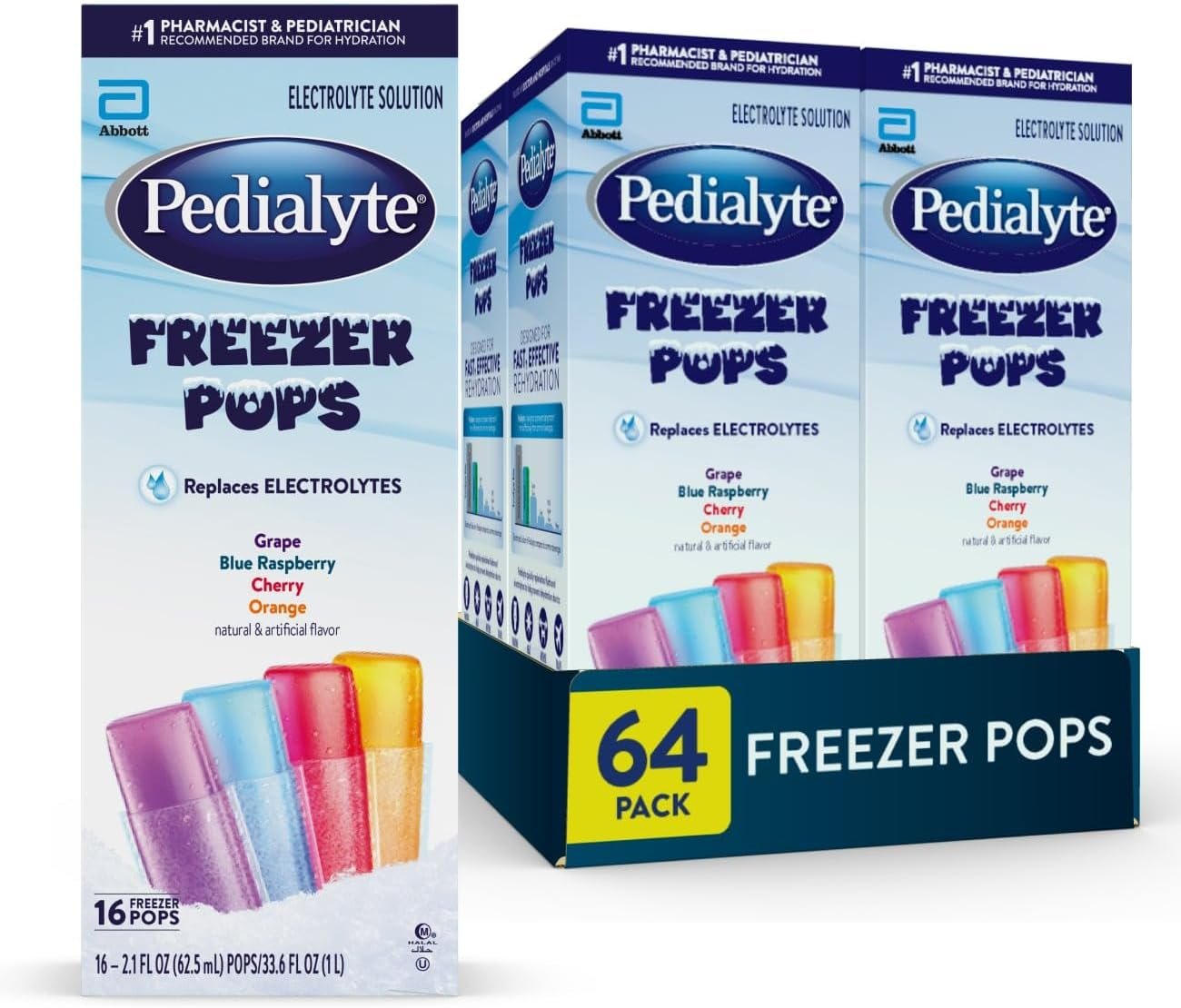 Quick-Rehydrate with Pedialyte Freezer Pops Variety Pack