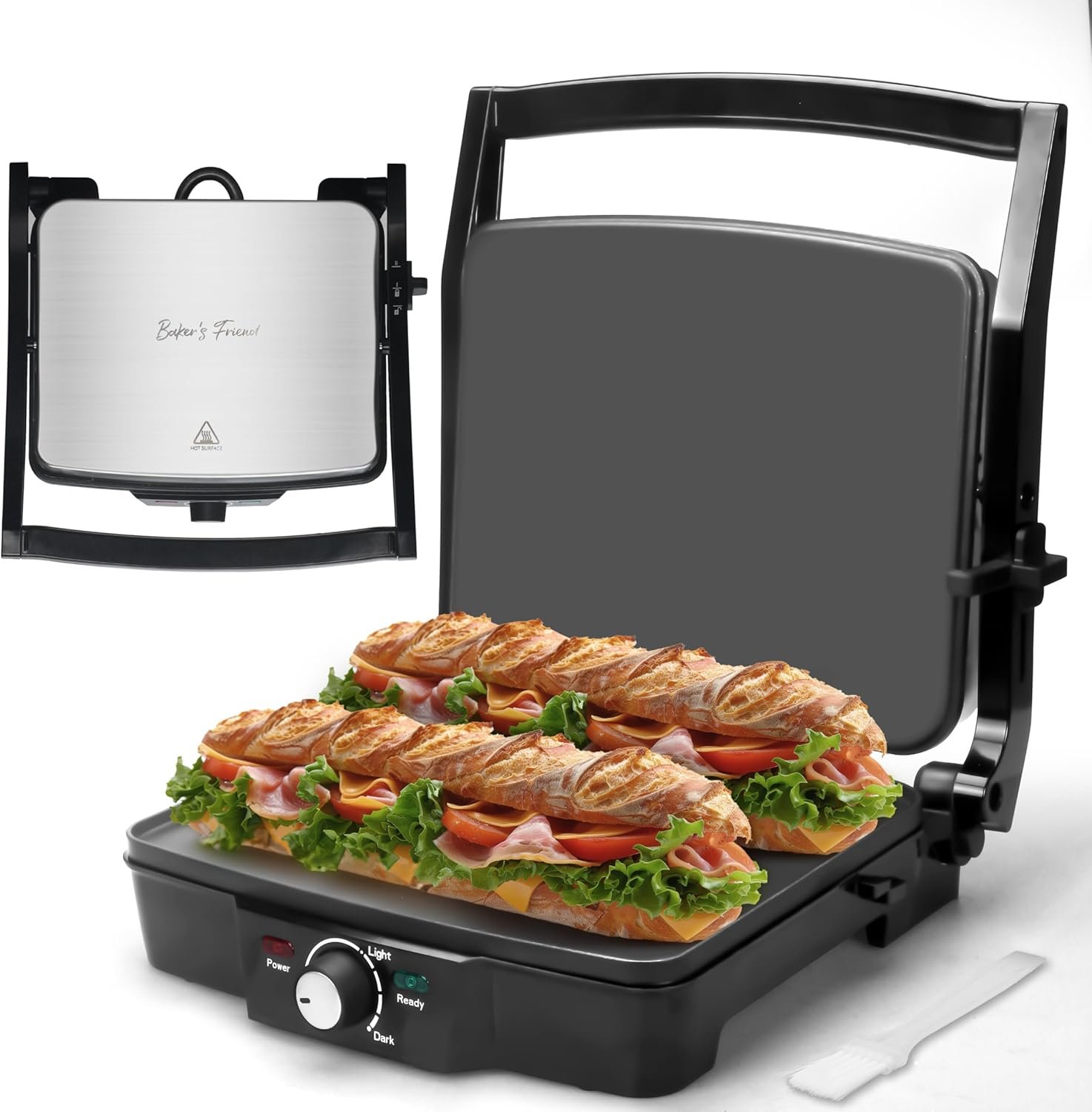 Perfect Paninis Every Time: 4-Slice Electric Panini Press