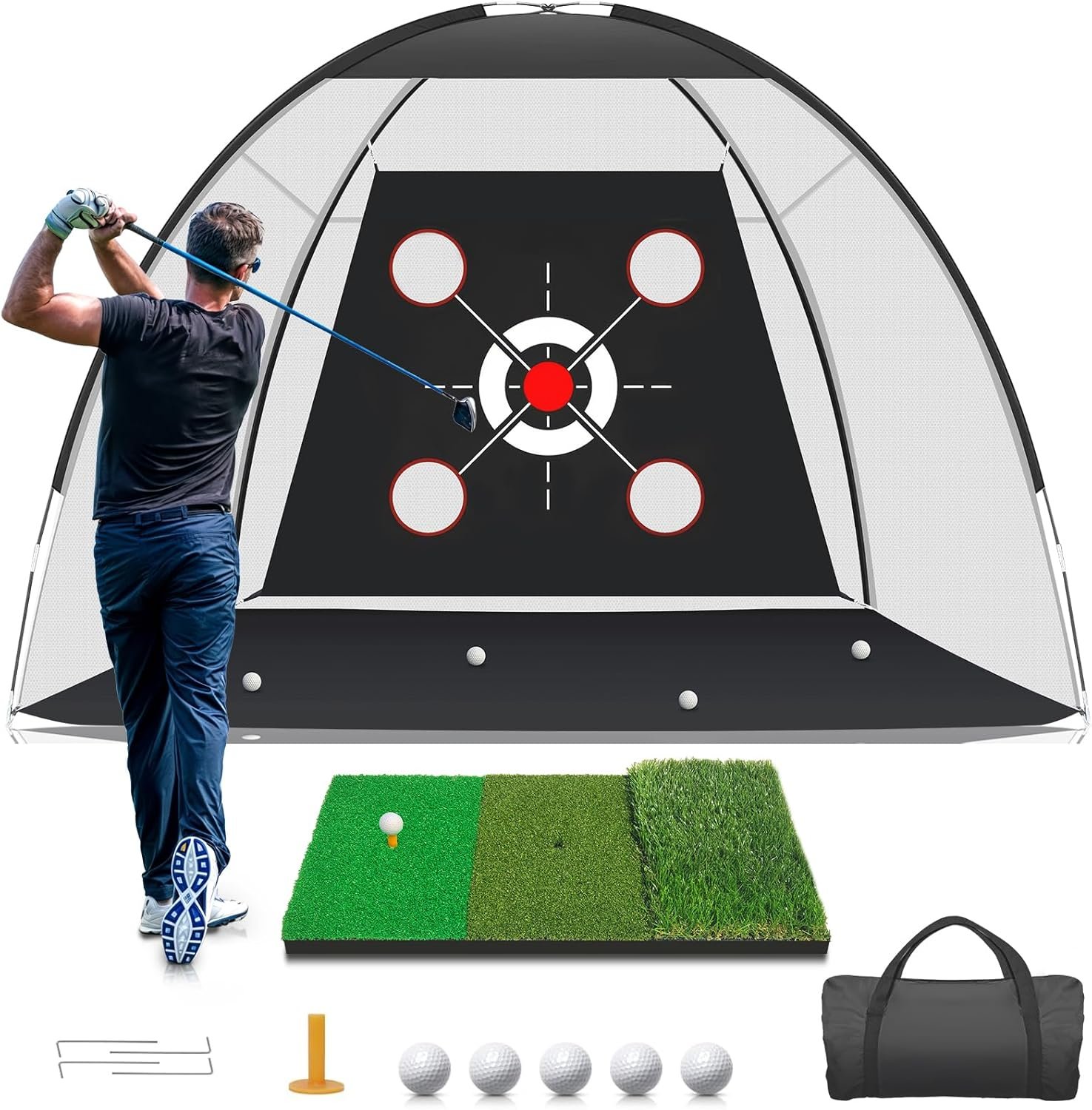 Perfect Your Swing: 10x7ft Golf Net Practice System
