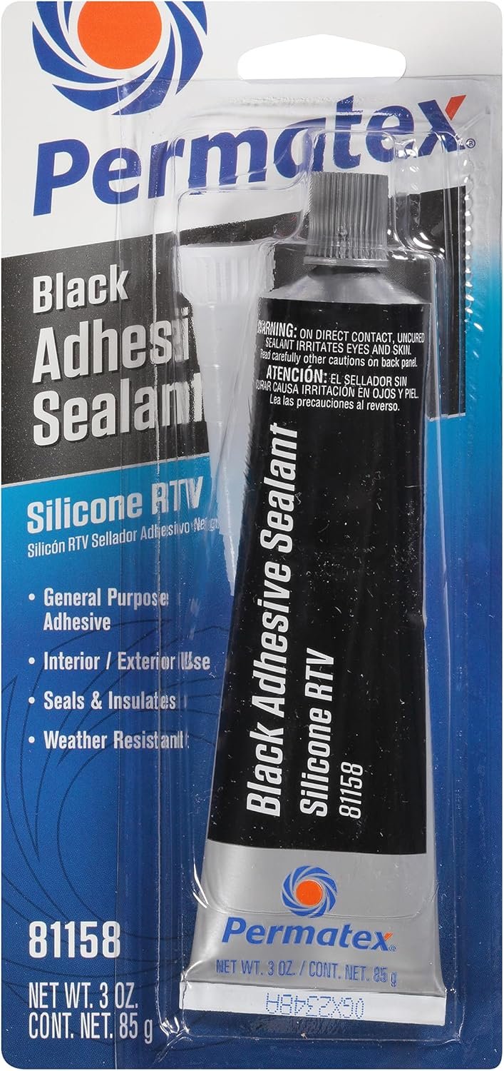 Permatex Black Silicone Adhesive Sealant - Versatile & Durable