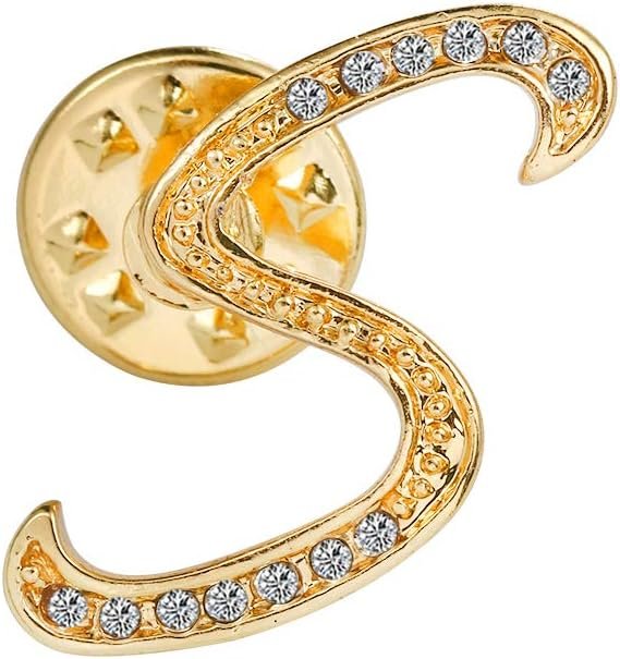 Personalized Initial Letter Brooch Pin