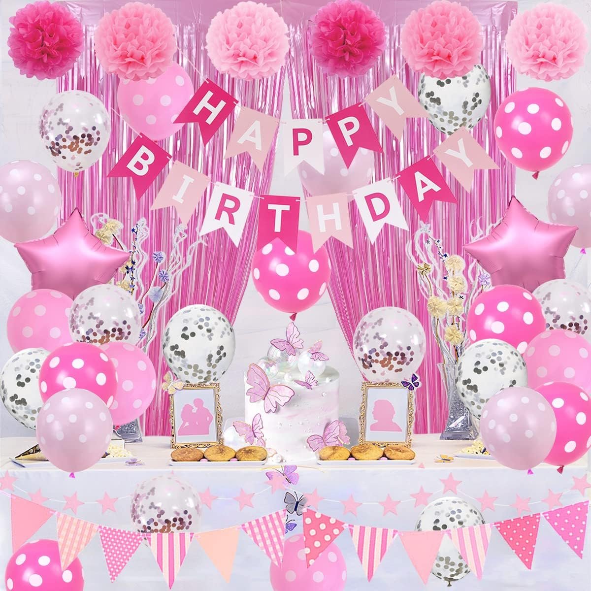 Complete Pink Birthday Party Kit - Dreamy Celebration Decor