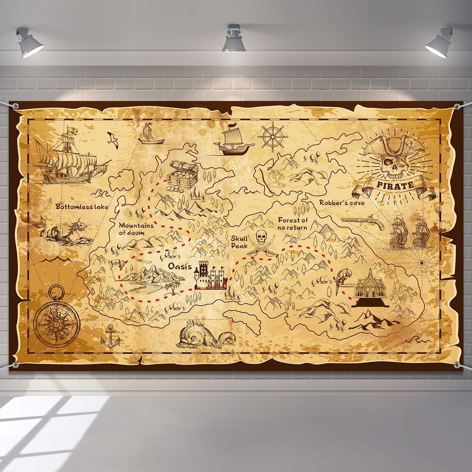 Transform Your Space with Pirate Treasure Map Backdrop