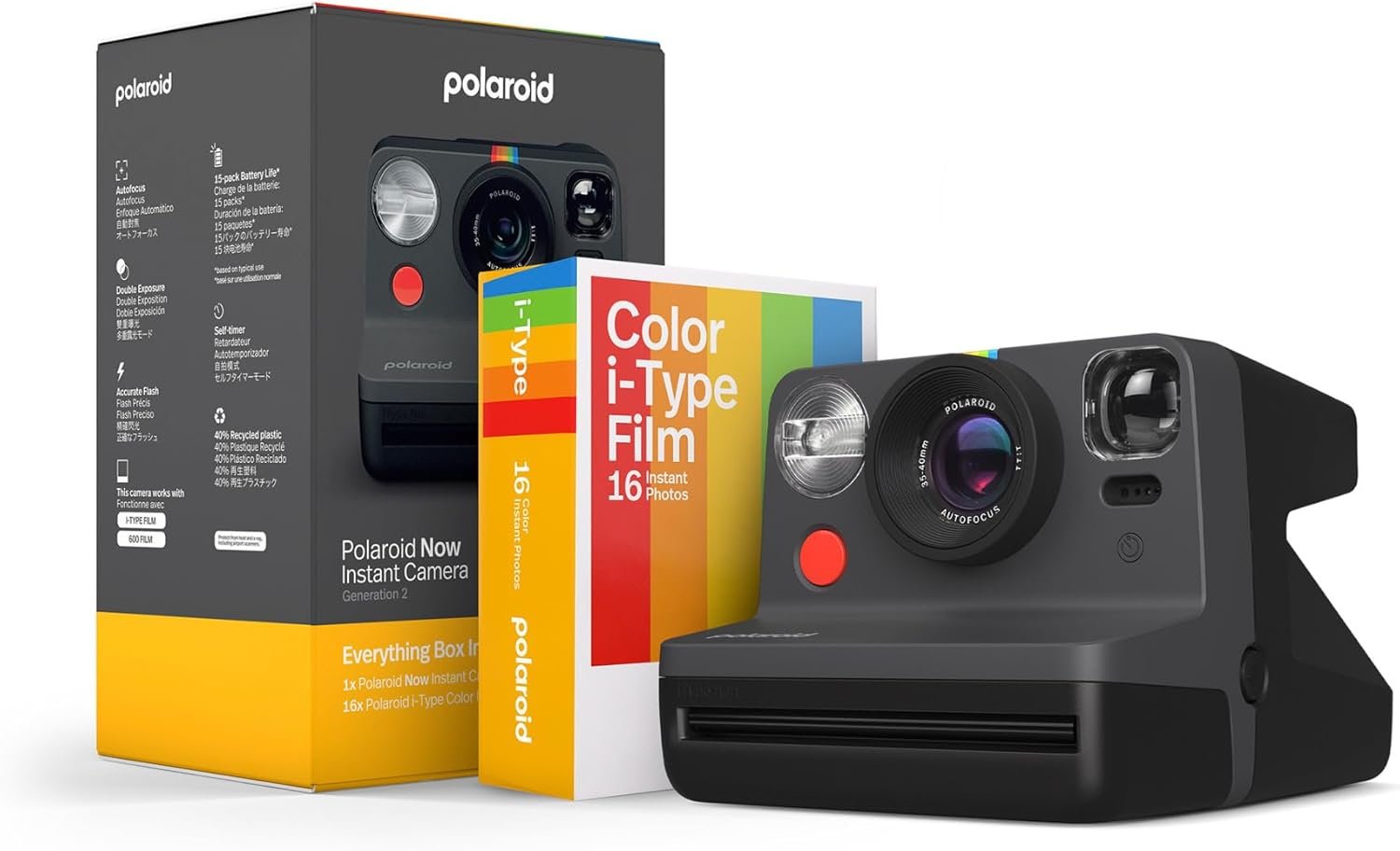 Capture Life Instantly - Polaroid Now Camera Bundle