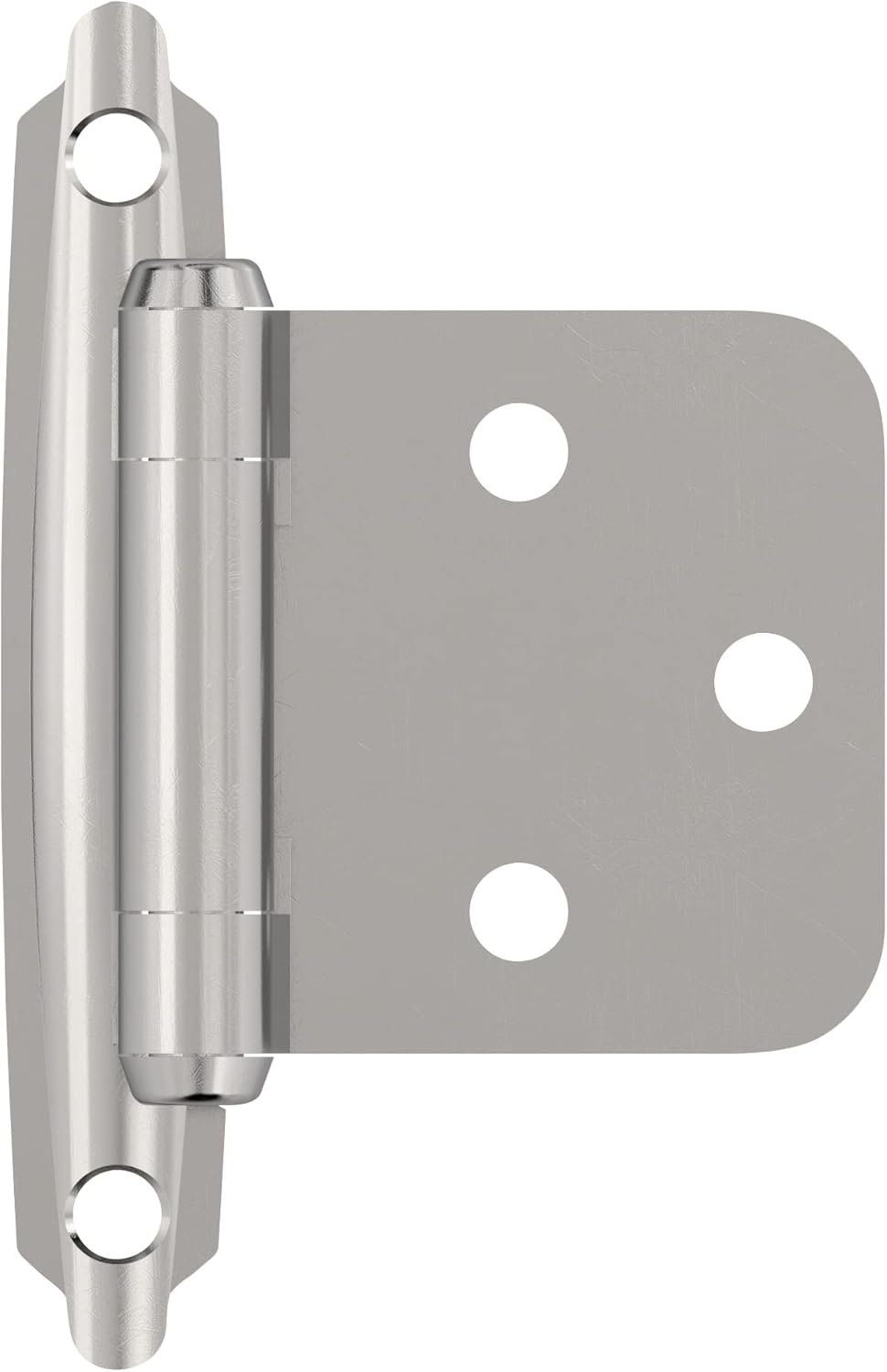Polished Chrome Variable Overlay Cabinet Hinge - 2 Pack