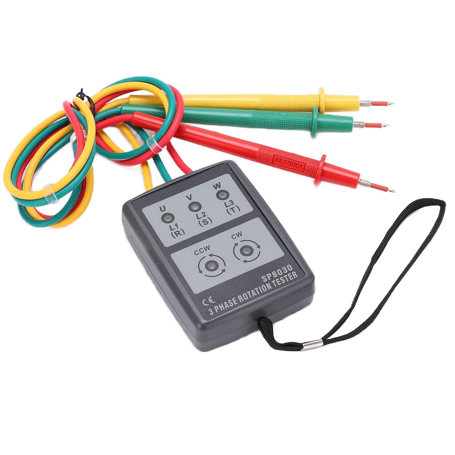 Portable Battery-Powered 3-Phase Rotation Tester
